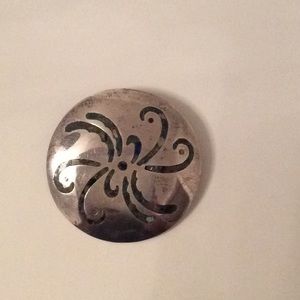 Pin/pendant with turquoise inlay - vintage